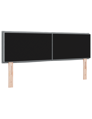 Testiera LED con testiera Grigio chiaro 160 cm Poliestere