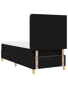 Letto a molle con materasso Nero 90 x 190 cm Tessuto