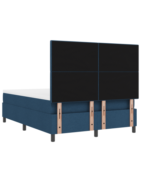 Letto a molle con materasso con led Blu 140 x 200 cm Tessuto