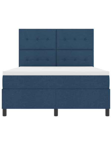 Letto a Molle con Materasso & LED Blu 140x200 cm Tessuto
