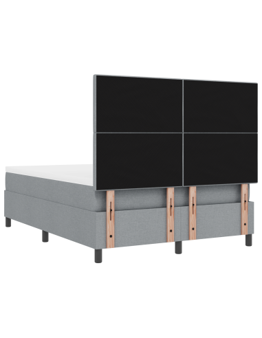 Letto a molle con materasso Grigio chiaro 160 x 200 cm Tessuto