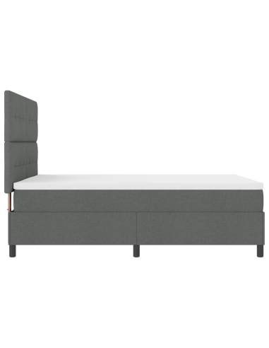 Letto a molle con materasso Grigio scuro 160 x 200 cm Tessuto