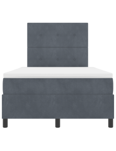 Letto a Sorgente LED Grigio scuro 120 x 190 cm Tessuto 2