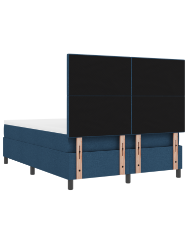 Letto a molle con materasso con led Blu 140 x 190 cm Tessuto