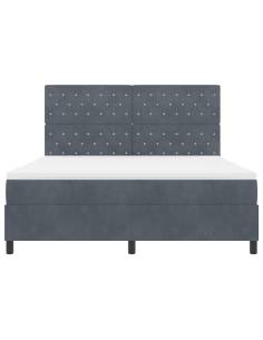 Letto a Sorgente LED Grigio scuro 180 x 200 cm Tessuto 2