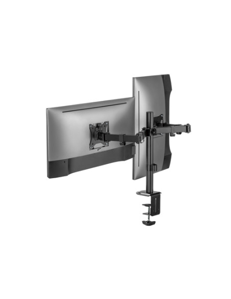 Equip Staffa di montaggio da tavolo articolata per doppio monitor da 17“-32”, nero