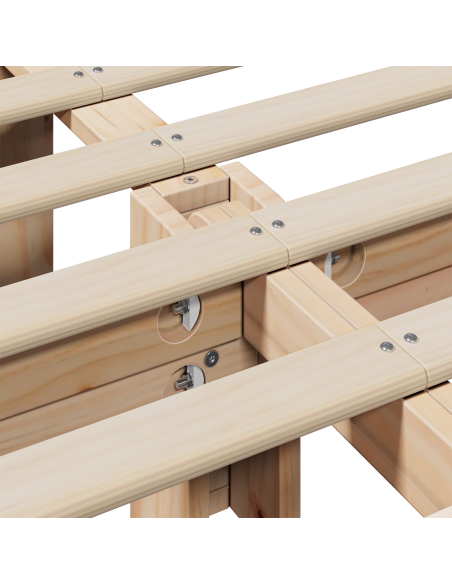 Struttura del Letto con Spazio di Archiviazione Sollevabile Marrone Cerato 180x200 cm Legno Massello di Pino