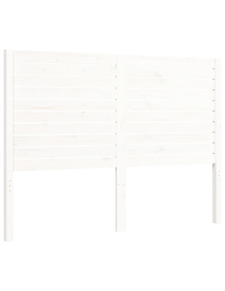 Letto senza Materasso Bianco 140x190 cm Legno Massello di Pino