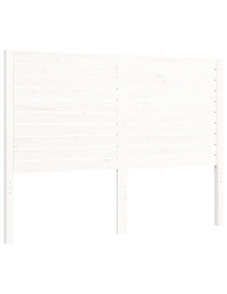 Giroletto con Testiera Bianco 140x200 cm in Legno Massello