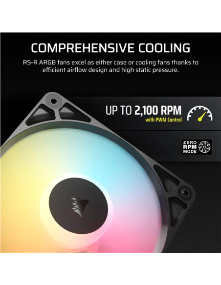 CORSAIR VENTOLA TRIPLA RS120-R ARGB, 120MM