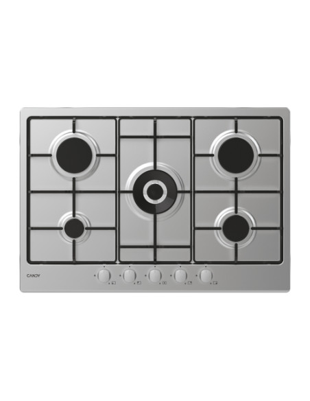 Candy Moderna CHW74WX Acciaio inox Da incasso 75 cm Gas 5 Fornello(i)