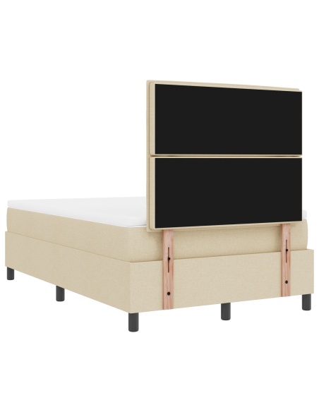 Letto a Molle con Materasso & LED Beige 120x200 cm Tessuto