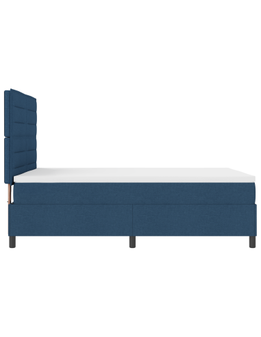 Letto a molle con materasso con led Blu 140 x 190 cm Tessuto