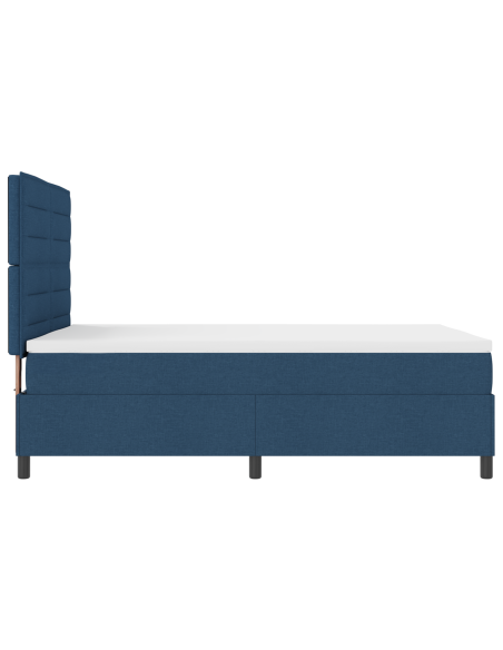 Letto a molle con materasso con led Blu 140 x 190 cm Tessuto