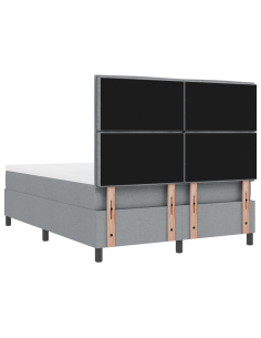 Letto a molle con materasso Grigio chiaro 160 x 200 cm Tessuto 2