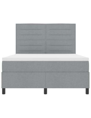 Letto a molle con materasso Grigio chiaro 160 x 200 cm Tessuto