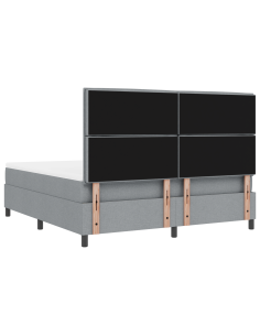 Letto a molle con materasso Grigio chiaro 180 x 200 cm Tessuto 2