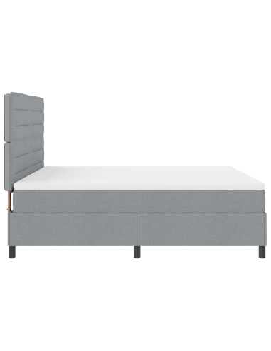 Letto a molle con materasso Grigio chiaro 180 x 200 cm Tessuto