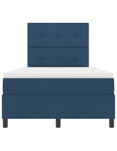 Letto a molle con materasso con led Blu 120 x 190 cm Tessuto