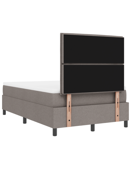 Letto con Box Spring e Materasso & LED Taupe 120x190 cm Tessuto
