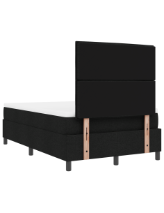 Letto a molle con materasso con led Nero 120 x 200 cm Tessuto