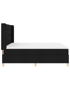 Letto a molle con materasso Nero 180 x 200 cm Tessuto 2