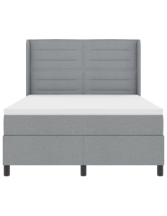 Letto a molle con materasso Grigio chiaro 160 x 200 cm Tessuto 2