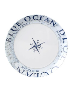 Piatto Brunner 0830027N C8C GLAMOUR Dessert Bianco e Blu