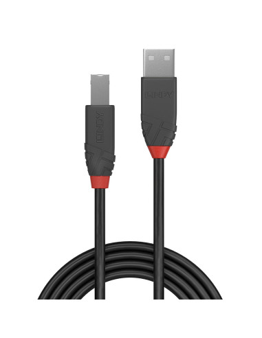 Lindy 36677 cavo USB USB 2.0 10 m USB A USB B Nero, Grigio, Rosso