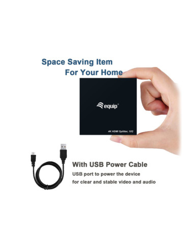 Equip 332715 ripartitore video HDMI 2x HDMI