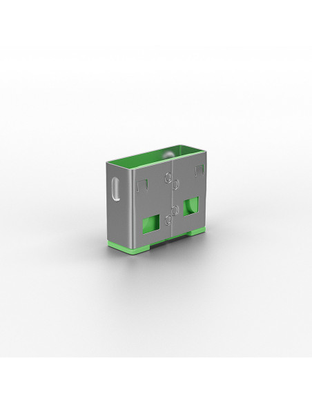 Lindy 40461 clip sicura Bloccaporte USB tipo A Verde Acrilonitrile butadiene stirene (ABS) 10 pz