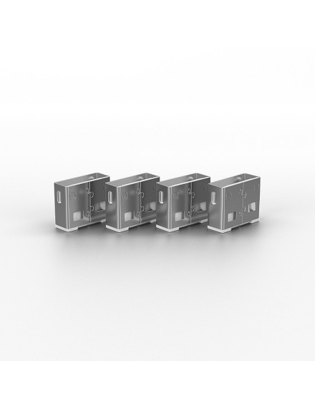 Lindy 40454 clip sicura Bloccaporte + chiave USB tipo A Bianco Acrilonitrile butadiene stirene (ABS) 5 pz
