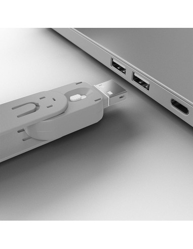 Lindy 40454 clip sicura Bloccaporte + chiave USB tipo A Bianco Acrilonitrile butadiene stirene (ABS) 5 pz