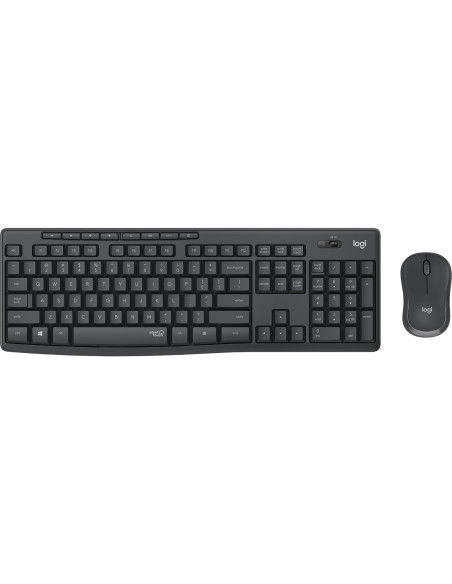 Logitech MK295 Silent Wireless Combo tastiera Mouse incluso Ufficio USB QWERTY Inglese UK Grafite