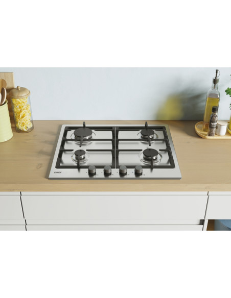 Candy Idea CHG6BRX Acciaio inox Da incasso 60 cm Gas 4 Fornello(i)