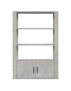 Credenza Grigio Cemento 80x30x119,5 cm in Legno Multistrato