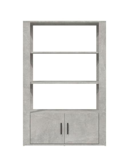 Credenza Grigio Cemento 80x30x119,5 cm in Legno Multistrato