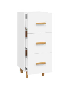 Credenza Bianca 34,5x34x90 cm in Legno Multistrato