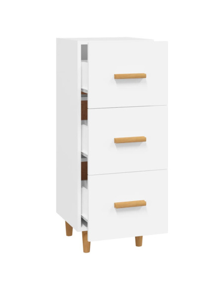 Credenza Bianca 34,5x34x90 cm in Legno Multistrato