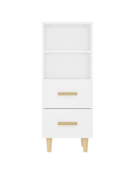 Credenza Bianca 34,5x34x90 cm in Legno Multistrato