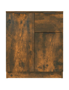 Credenza Rovere Fumo 60x30x70 cm in Legno Multistrato