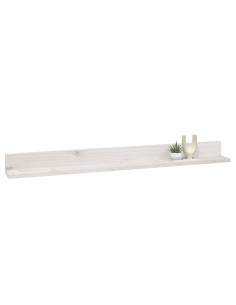 Mensole da Parete 2 pz Bianco 110x11x9cm Legno Massello di Pino