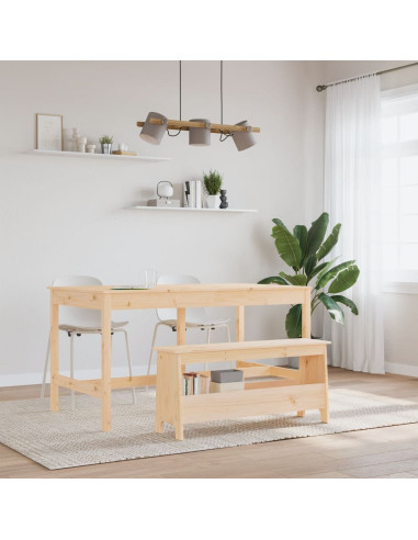 Panca da Ingresso 100x28x45 cm in Legno Massello di Pino