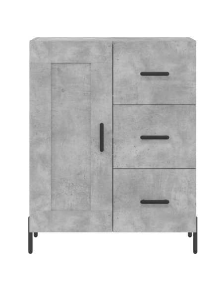 Credenza Grigio Cemento 69,5x34x180 cm in Legno Multistrato