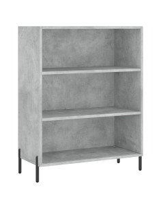 Credenza Grigio Cemento 69,5x34x180 cm in Legno Multistrato 2
