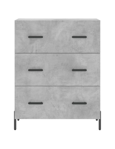 Credenza Grigio Cemento 69,5x34x180 cm in Legno Multistrato
