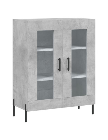 Credenza Grigio Cemento 69,5x34x180 cm in Legno Multistrato