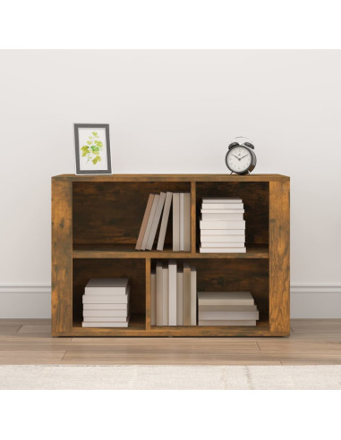 Credenza Rovere Fumo 80x30x54 cm in Legno Multistrato