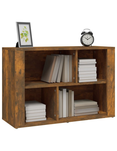 Credenza Rovere Fumo 80x30x54 cm in Legno Multistrato