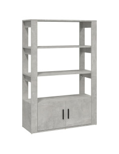 Credenza Grigio Cemento 80x30x119,5 cm in Legno Multistrato 2